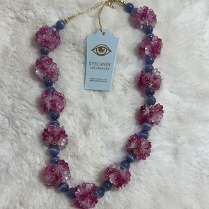 Eye candy Los Angeles amethyst floral necklace